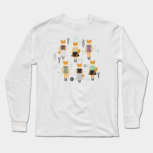 Kawaii fox girl in dress Long Sleeve T-Shirt